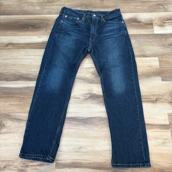 Levi's 505 Jeans Mens 34 x 30 Regular Fit Straight Leg Dark Wash - Picture 1 of 10